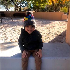 Colorful Puzzle Piece Knit Beanie, Toddler hat